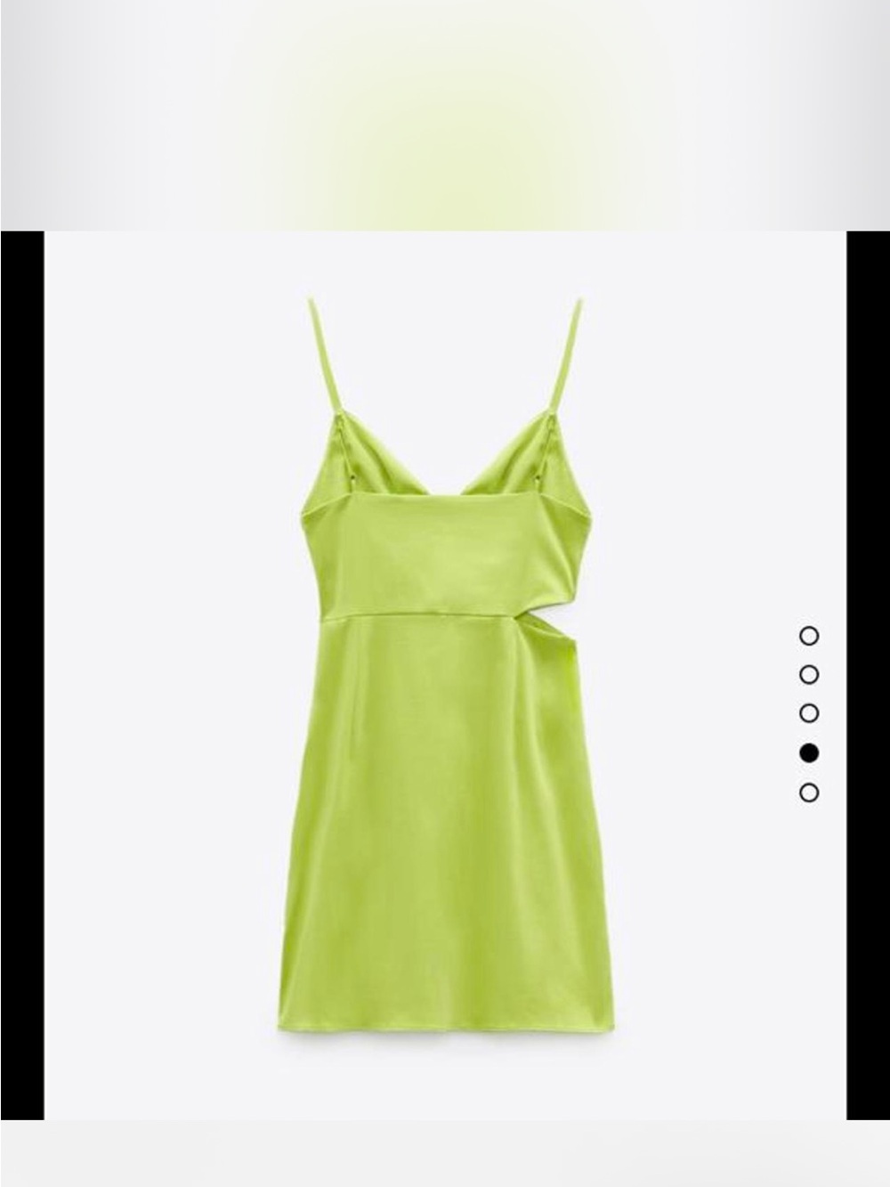 Zara Lime Green Twist-Front Mini Dress - Picture 2 of 5